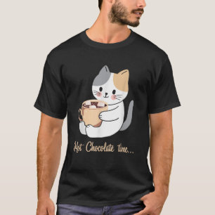 Hot Chocolate Time Cocoa Cute Cat for Men Women G T-Shirt