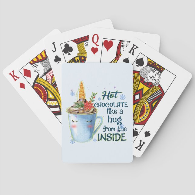 Hot Chocolate Unicorn Playing Cards (Back)