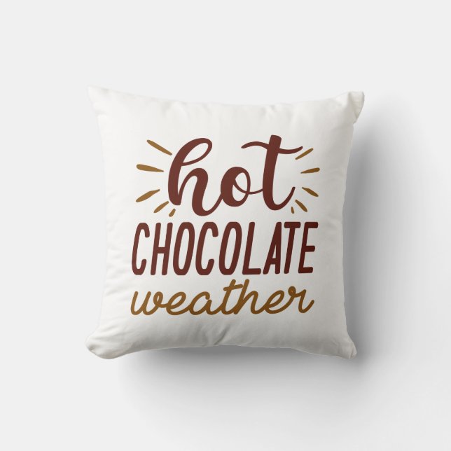 Hot Chocolate Weather Cushion (Front)