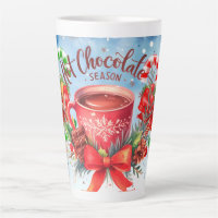 Hot Chocolate with candy canes Latte Mug