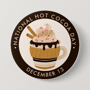 Hot Chocolate with whipped cream 7.5 Cm Round Badge