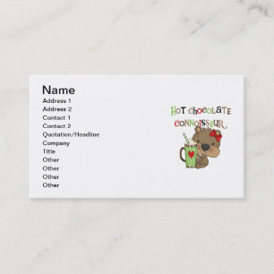 Hot ChocolateConoisseur Girl Bear Business Card