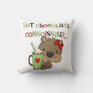 Hot ChocolateConoisseur Girl Bear Cushion