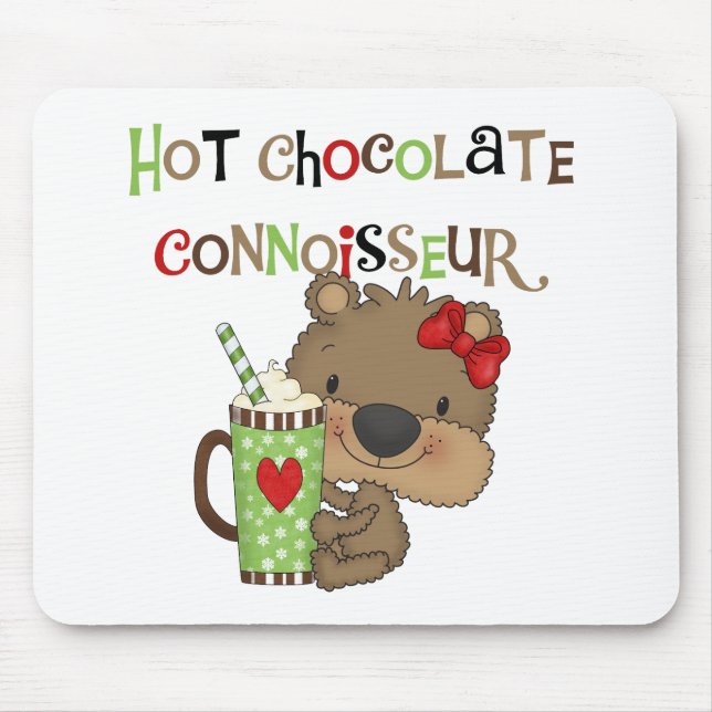 Hot ChocolateConoisseur Girl Bear Mouse Pad (Front)