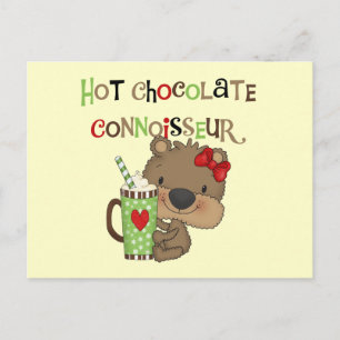 Hot ChocolateConoisseur Girl Bear Postcard