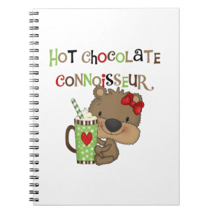 Hot ChocolateConoisseur Girl Bear Spiral Notebook