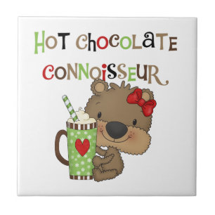 Hot ChocolateConoisseur Girl Bear Tile