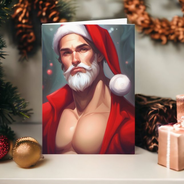 Hot Christmas Santa Claus Card (Hot Christmas Santa Claus Card from Ricaso. A sexy male Santa )