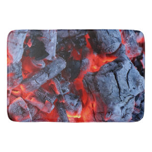 Hot coals bath mat