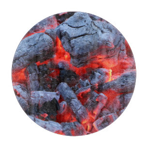 Hot coals cutting board