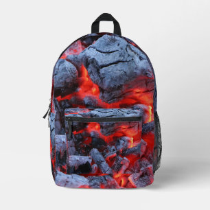 Hot coals printed backpack