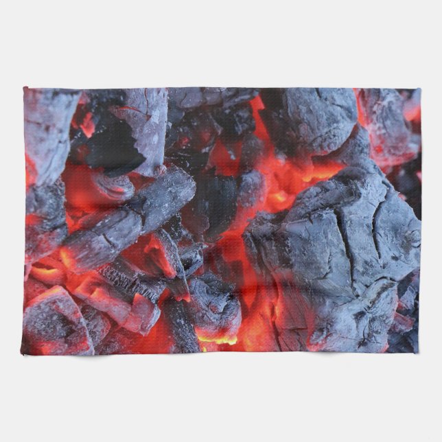 Hot coals tea towel (Horizontal)