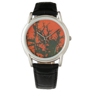 Hot coals, volcano, lava, black on hot red watch