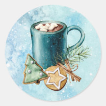 Hot Coco with Marshmallows Cinnamon Cookies Pine
