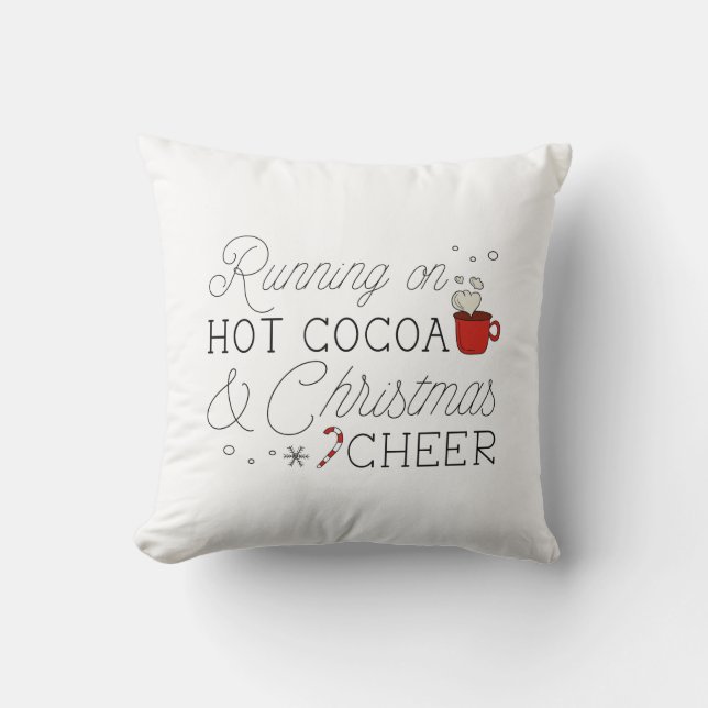 Hot Cocoa And Christmas Cheer Cushion (Front)