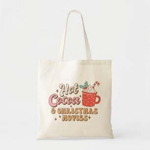 Hot Cocoa And Christmas Movies Retro Tote Bag