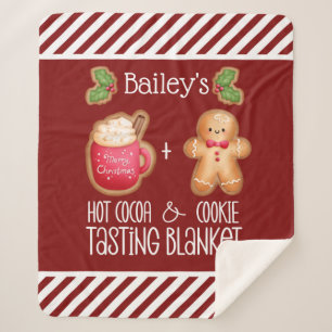 Hot Cocoa and Cookie Tasting Sherpa Blanket