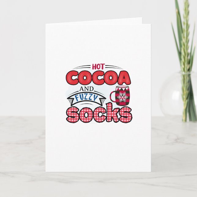 Hot Cocoa and Fuzzy Socks Card (Front)