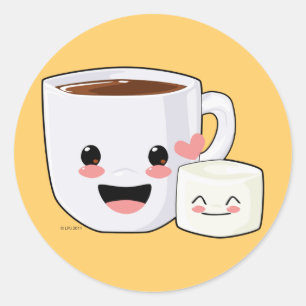 Hot Cocoa and Marshmallow Stickers