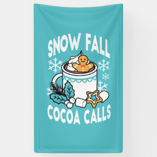 Hot Cocoa and Winter Charm - Snow Fall Cocoa Calls Banner