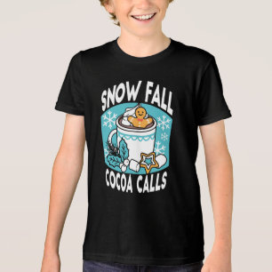 Hot Cocoa and Winter Charm - Snow Fall Cocoa Calls Tri-Blend Shirt