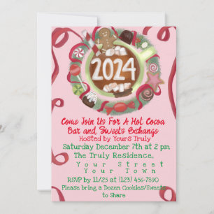 Hot Cocoa Bar and Cookie Exchange Invitation