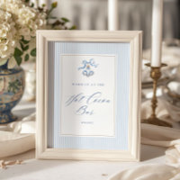 Hot Cocoa Bar Blue Christmas Bridal Shower