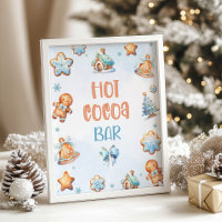 Hot cocoa bar Blue Cookie Christmas Birthday