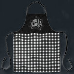 Hot Cocoa Bar Chalkboard Apron<br><div class="desc">This chalkboard hot cocoa apron features chalk hand lettering that says "Hot Cocoa" on a black background.  The lettering features decorative swashes and ornamental swirls. The bottom of the apron is black and white check.</div>