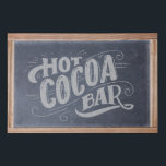 Hot Cocoa Bar Chalkboard Faux Canvas Print<br><div class="desc">This chalkboard hot cocoa bar sign features chalk hand lettering that says "Hot Cocoa Bar" on a faux chalkboard background. The chalkboard is surrounded by a wooden frame. (The chalkboard and the frame are from a photograph. There is no actual frame) The lettering features decorative swashes and ornamental swirls.</div>