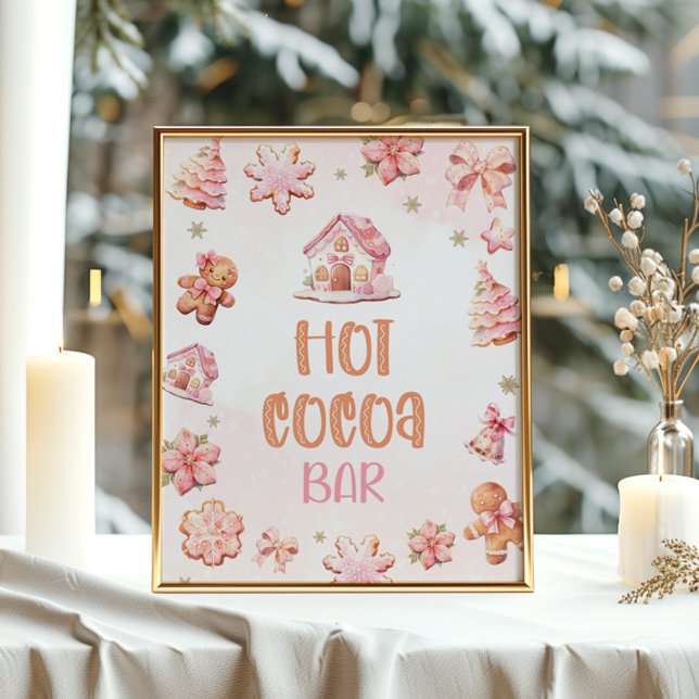 Hot cocoa bar Little Cookie Christmas Birthday Poster (Creator Uploaded)