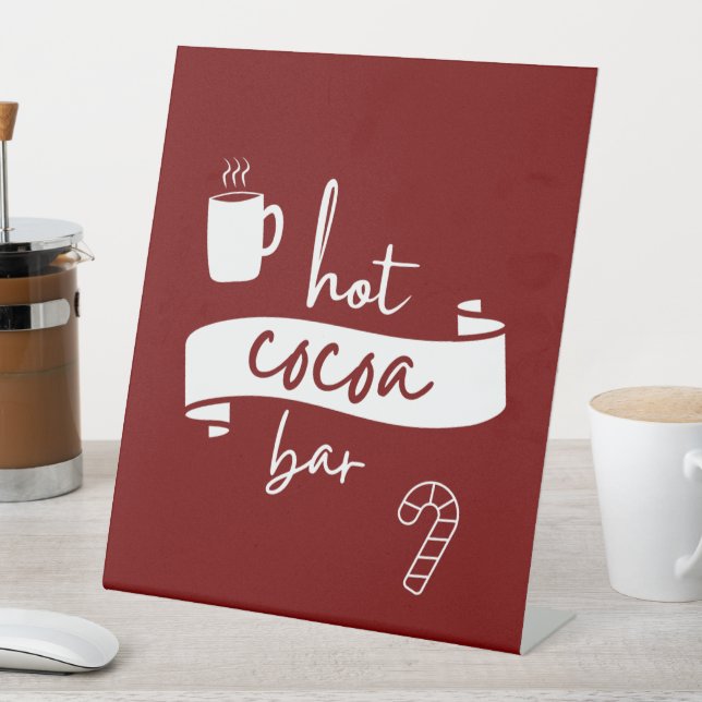 Hot Cocoa Bar Table Top Sign (In SItu)
