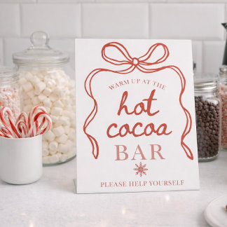 Hot Cocoa bar, Winter Party Sign