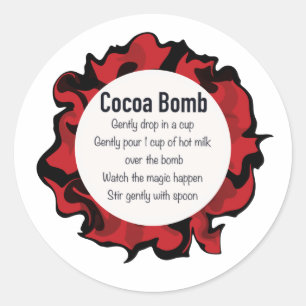 Hot Cocoa Bomb sticker, Hot chocolate Classic Round Sticker
