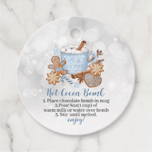 Hot Cocoa Bomb sweets and baby it is cold outside Favour Tags