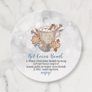 Hot Cocoa Bomb sweets and baby it is cold outside Favour Tags
