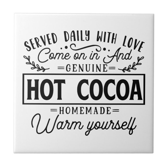 Hot Cocoa Ceramic Tiles (Front)