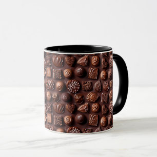 Hot Cocoa Chocoholic Funny Humour Modern Brown Mug