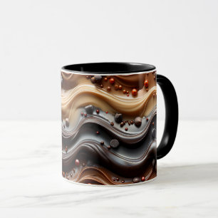 Hot Cocoa Chocoholic Funny Humour Modern Brown Mug