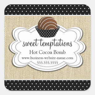 Hot Cocoa Chocolate Bomb  Square Sticker