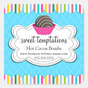 Hot Cocoa Chocolate Bombs Square Sticker