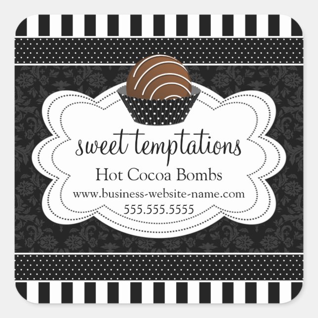 Hot Cocoa Chocolate Bombs Square Sticker (Front)