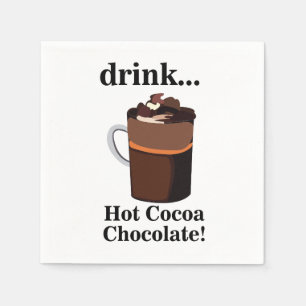 Hot Cocoa Chocolate Party Napkin