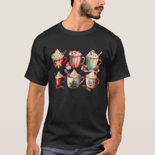 Hot Cocoa Christmas Cup Hot Chocolate Candy Cane X T-Shirt