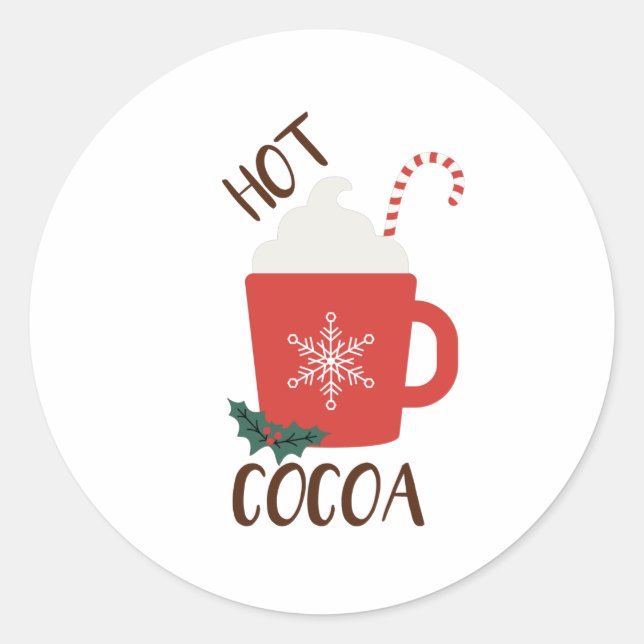 Hot Cocoa Classic Round Sticker (Front)