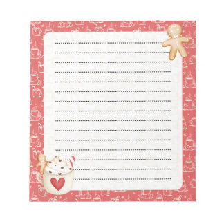 Hot Cocoa & Gingerbread Cookie Notepad