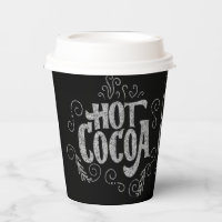 Hot Cocoa Hand Lettering Chalkboard Two-Tone Coffe