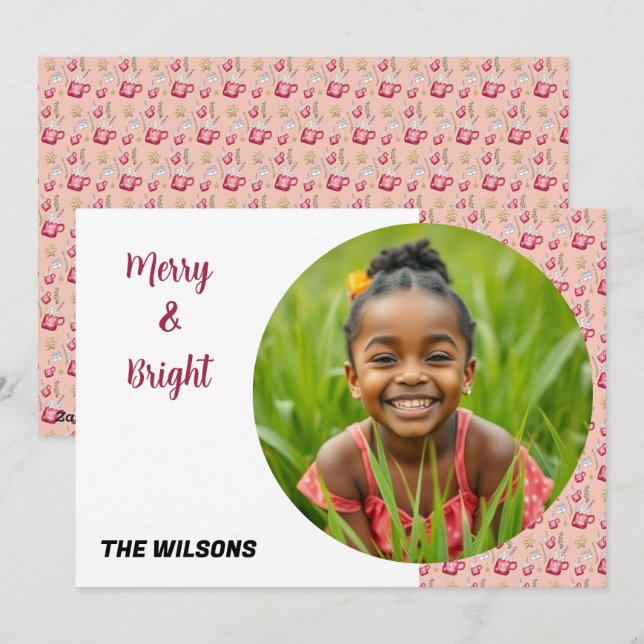 Hot Cocoa Holiday Party Watercolor Art Card (Front/Back)