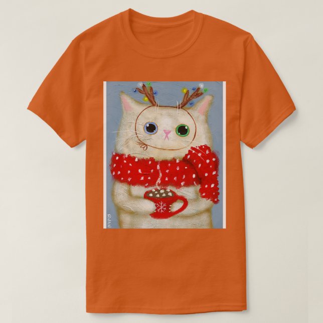 Hot Cocoa Kitty T-Shirt (Design Front)