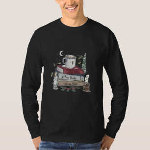 Hot Cocoa More Books Warm Fires Book  Bookish Wint T-Shirt